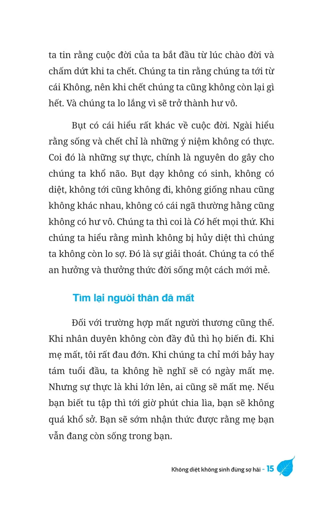 SACH121 - Pre-Order (3-5 tuần) Không Diệt Không Sinh Đừng Sợ Hãi