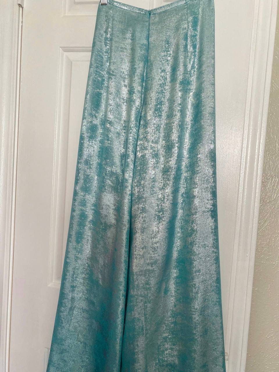 QT - Quần thường lụa nhũ paris màu xanh blue