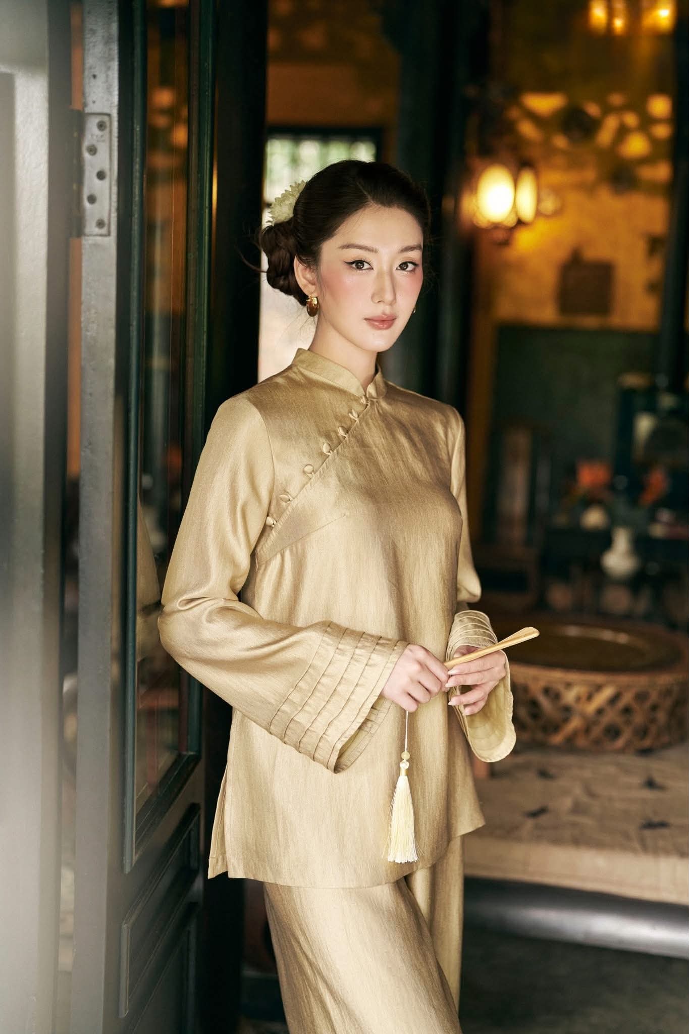 BB258 4469 - Set bà ba lụa nha xá trơn