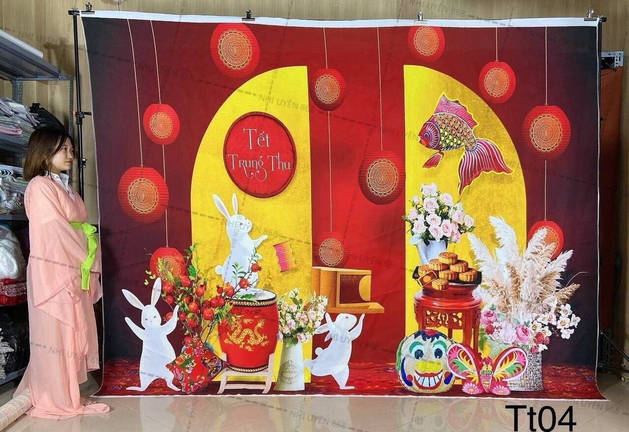 Pre-Order (3 tuần) Background Phông nền chụp ảnh in 3D Trung Thu
