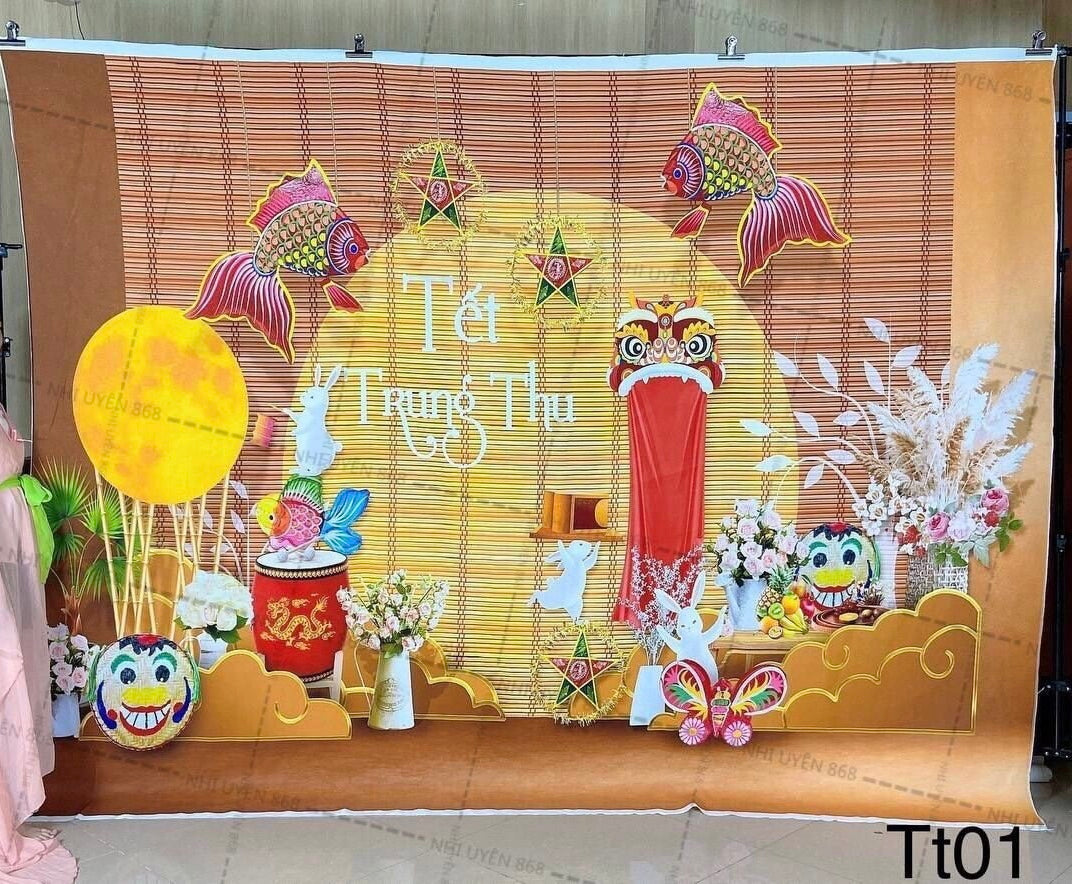Pre-Order (3 tuần) Background Phông nền chụp ảnh in 3D Trung Thu
