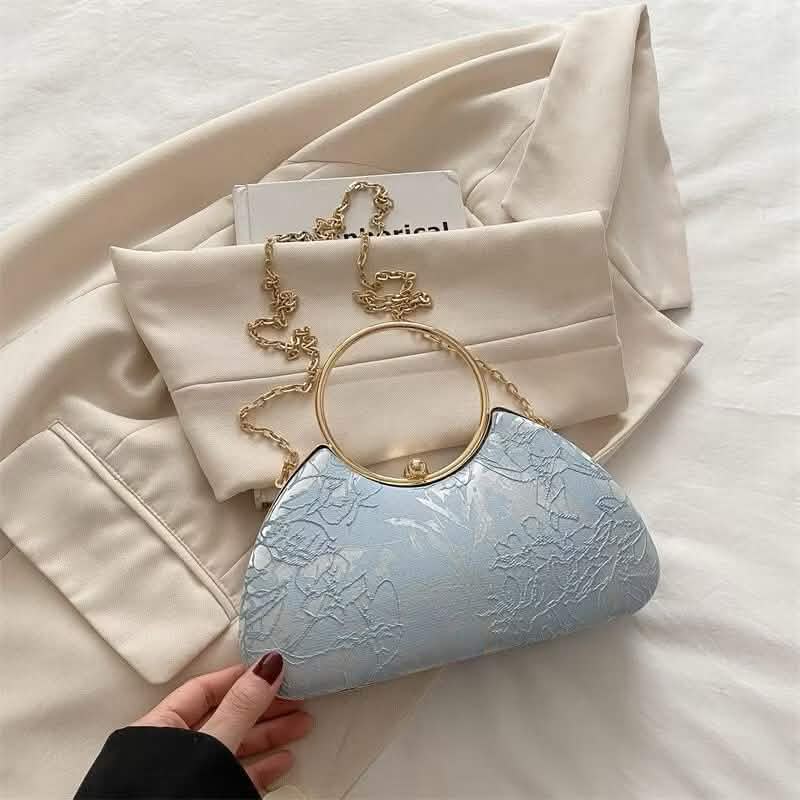 5369 Túi xách cầm tay màu xanh