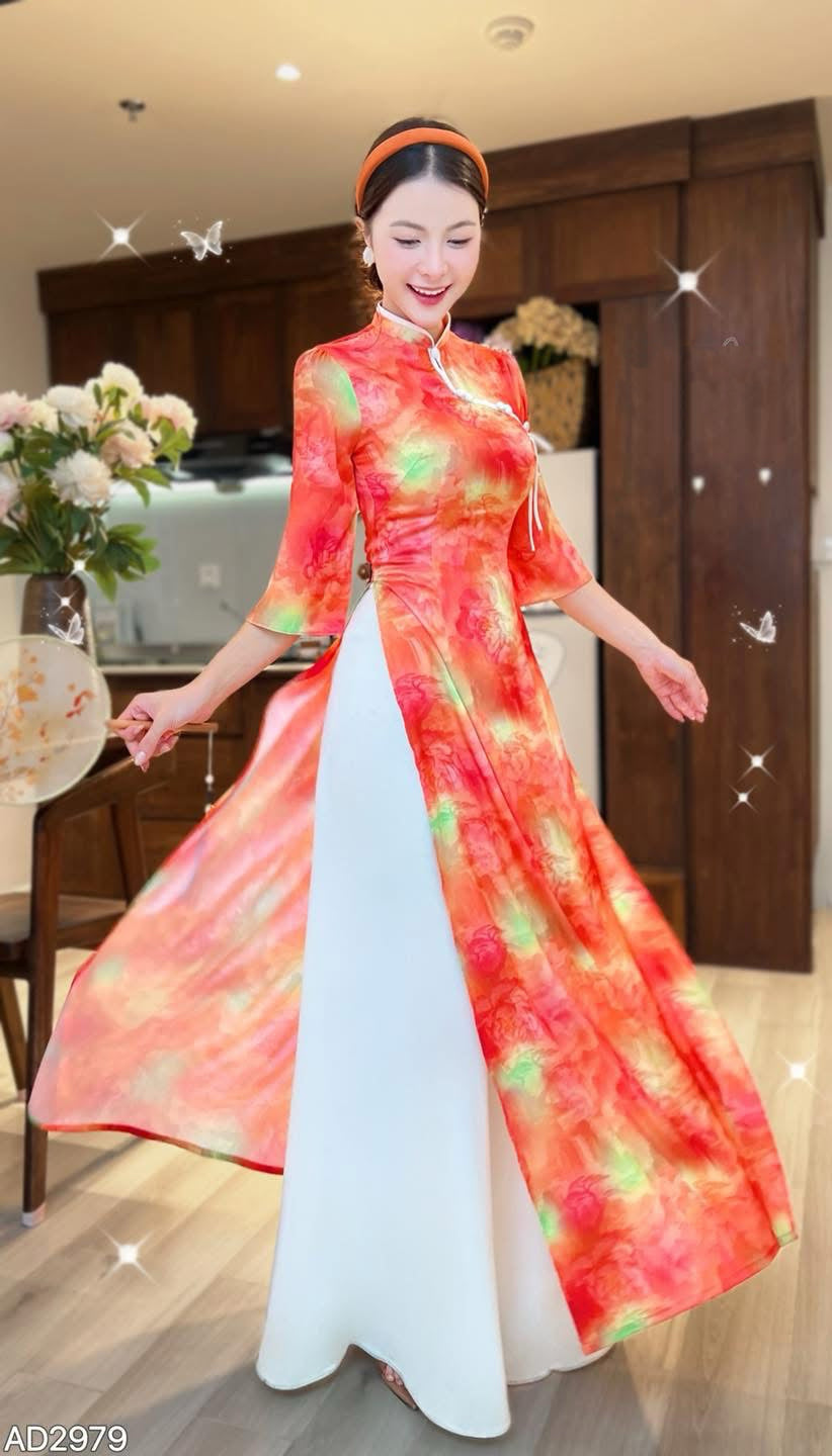 AD2979 Áo only - Áo Dài Lâm Yên Tử