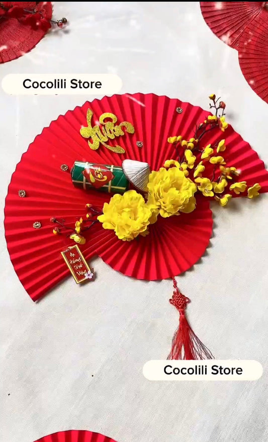 Q1 -2253 Set Xuân (khách tự dán theo video, shop ship nguyên bịch phụ kiện)