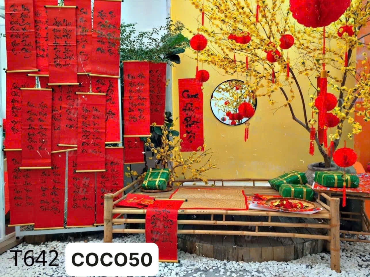 Super High Quality Back Drop. Code (T642) for Tet Vietnamese New Year COCO50