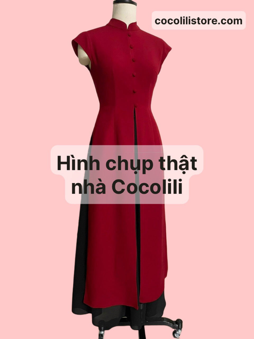 TA24 Áo + quần đen - Bộ tứ thân Hottrend màu đỏ