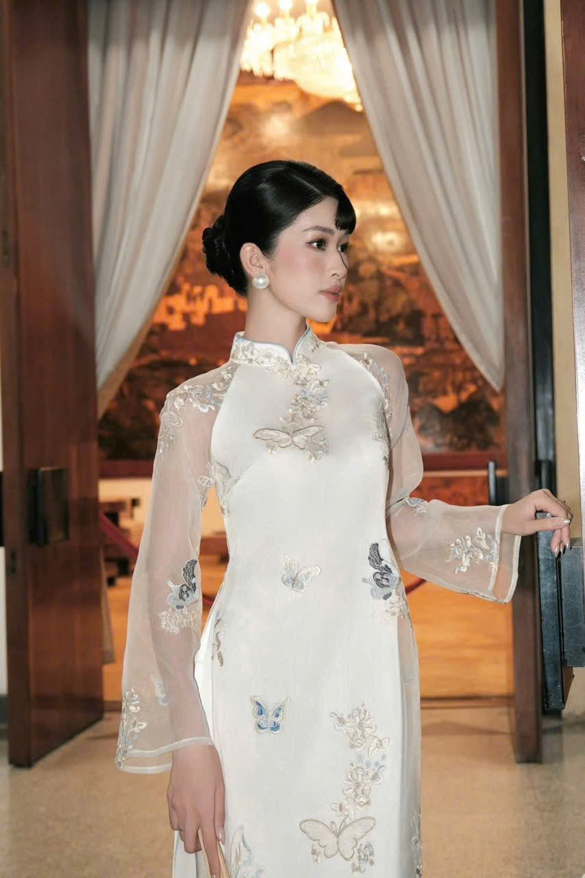 L971 Áo only - Áo tơ bướm 4 tà