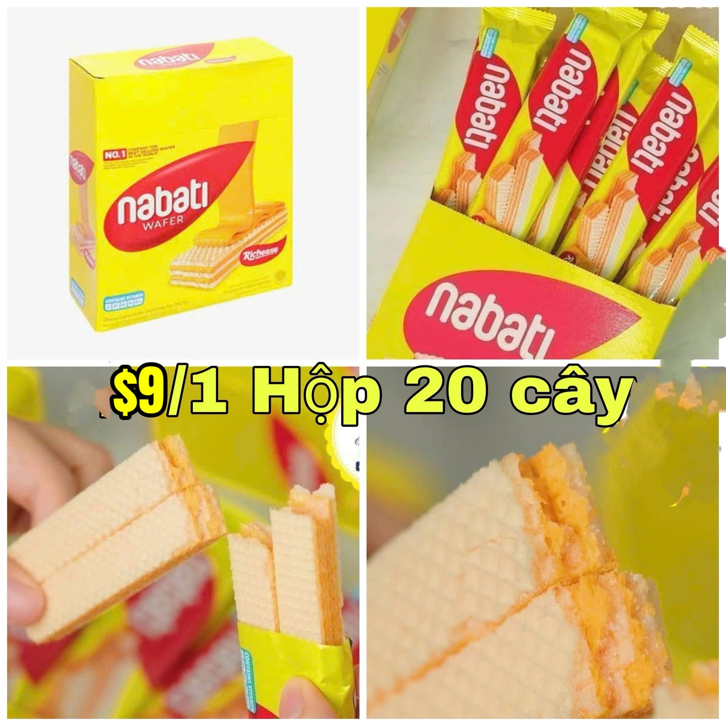 Bánh Nabati ( 1 hộp 20 cây)