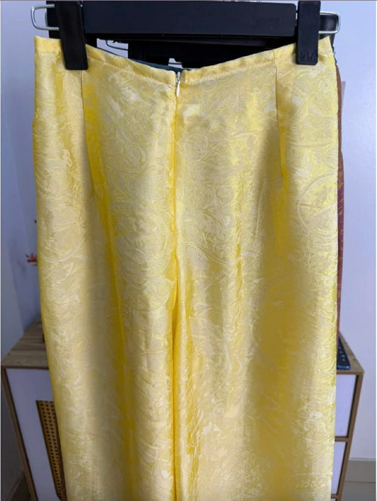 Quần tằm ánh kim tencel Vàng