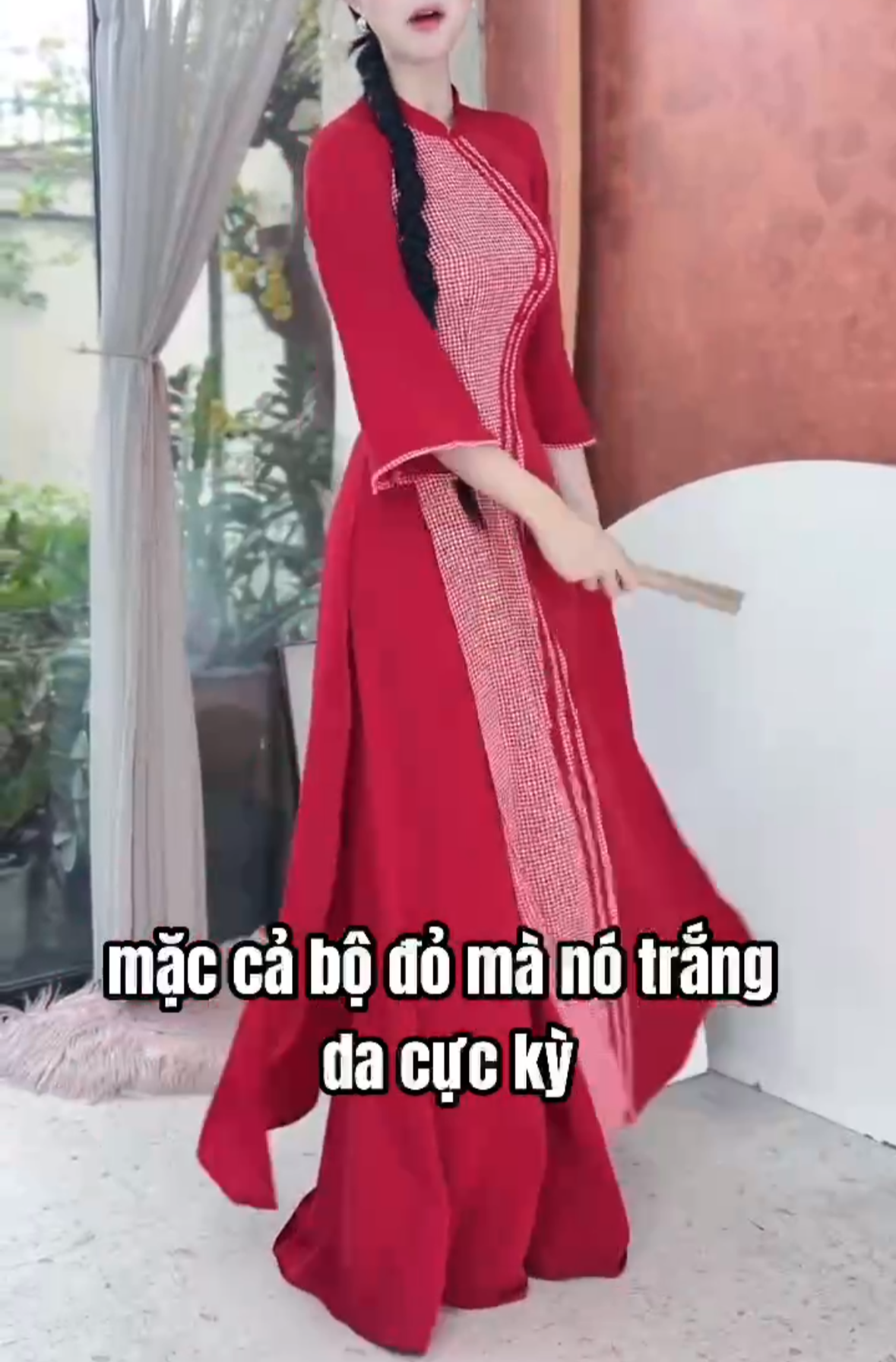 AD2918 Áo only - Áo Dài Dòng Sông Trăng