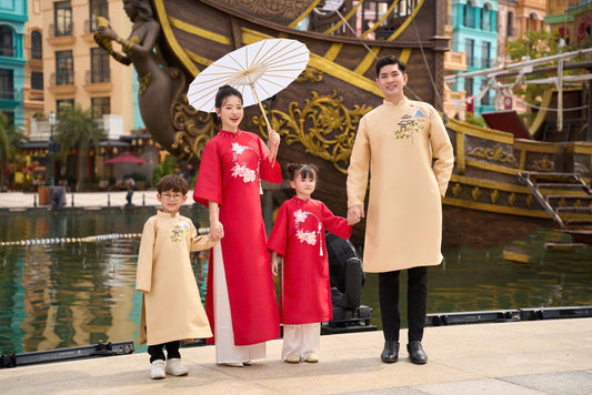 TN34 TN35 TN36 Áo only - Áo dài bé trai Sum Vầy