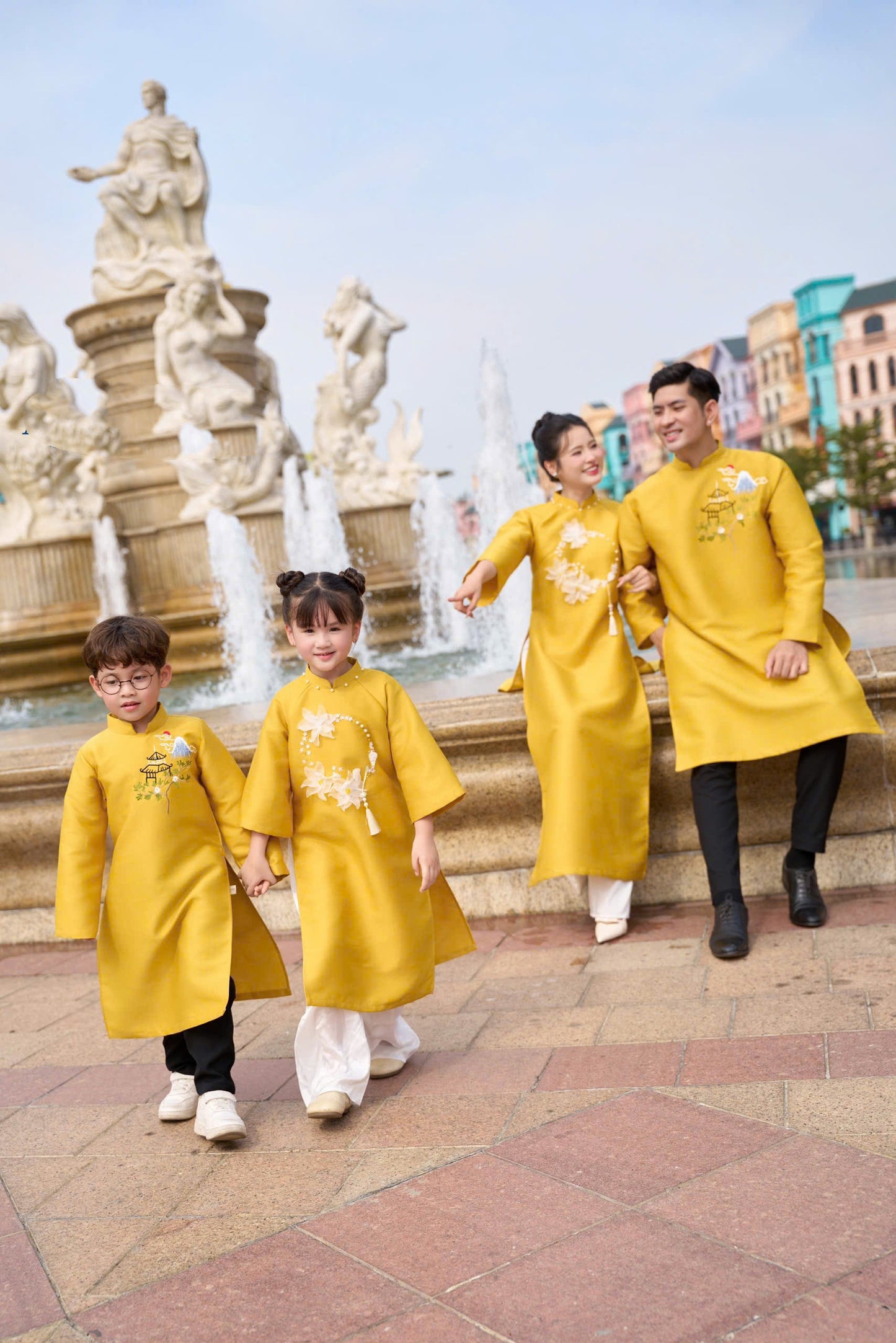 TN34 TN35 TN36 Áo only - Áo dài bé trai Sum Vầy