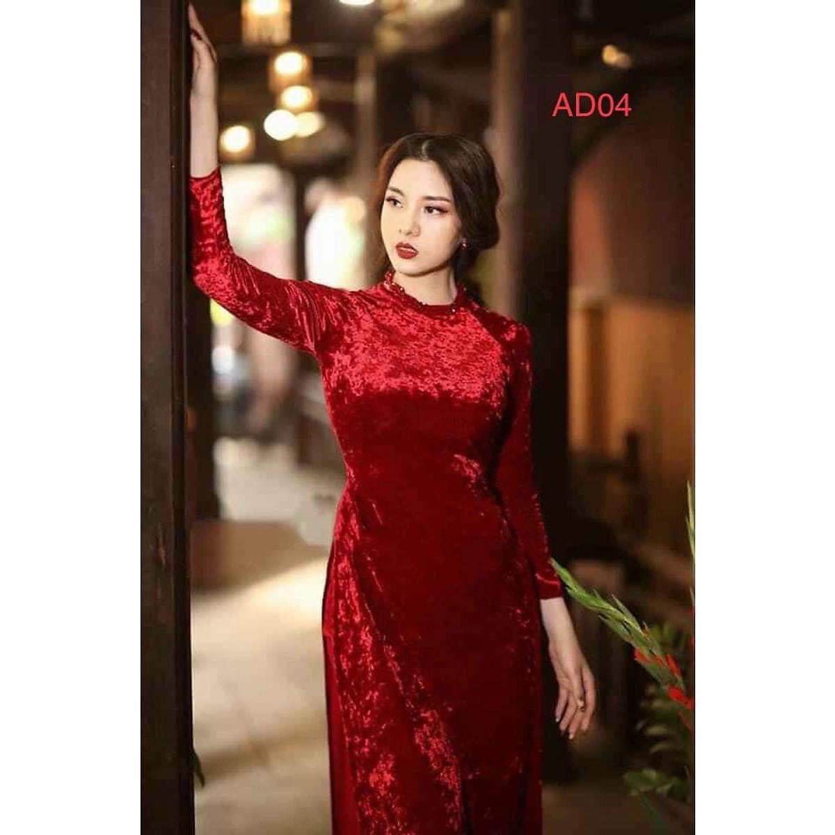 Pre-order(3-5 tuần) BL221 Áo only-Áo dài nhung nhám