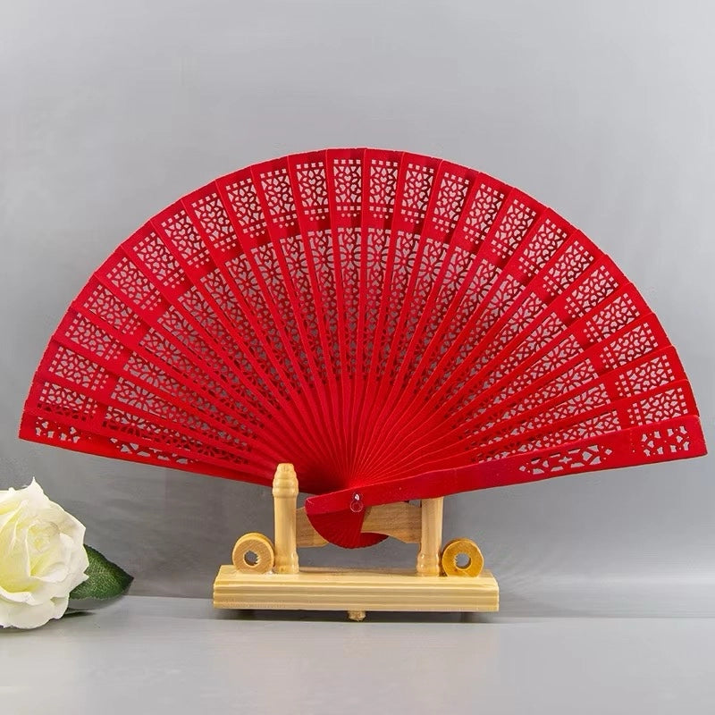 2210 Quạt gỗ nhiều màu cầm tay chụp ảnh