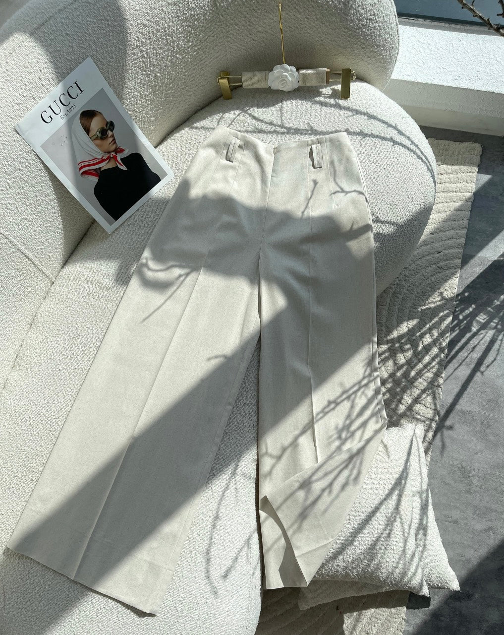 Shipnhanh QS01 - Quần linen dáng suông chất đẹp