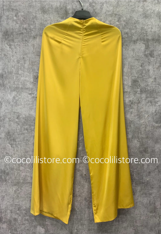 694 - Quần lụa ngọc trai màu vàng đồng