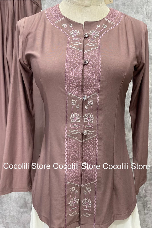 PP46 - Pháp phục vải thun co giãn thêu