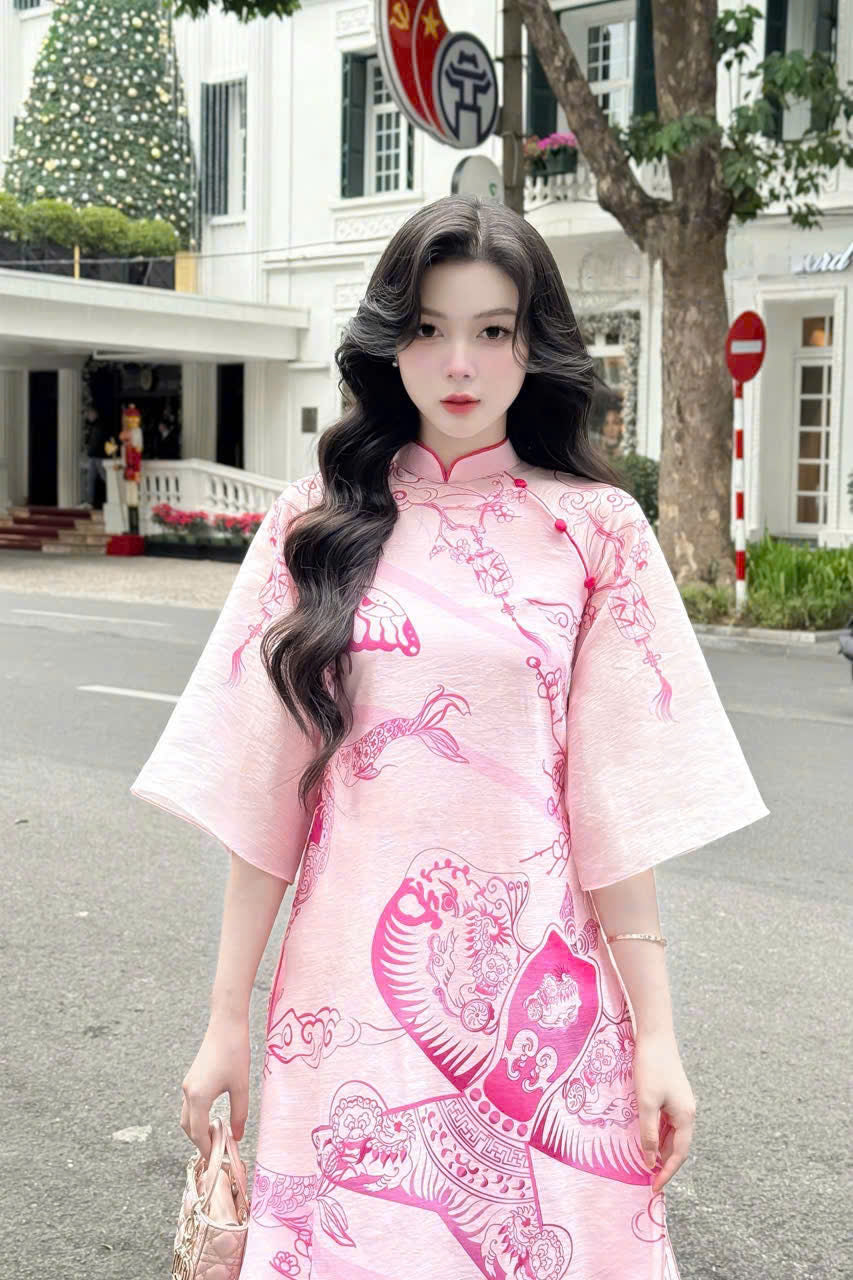 M189 áo + quần - Áo dài dáng suông Du nhiên