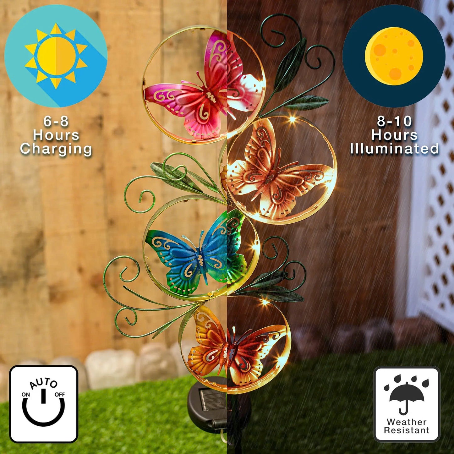 Metal Butterfly Solar Garden Stake $15.99 (Brand new. org $39) Mother's day gift