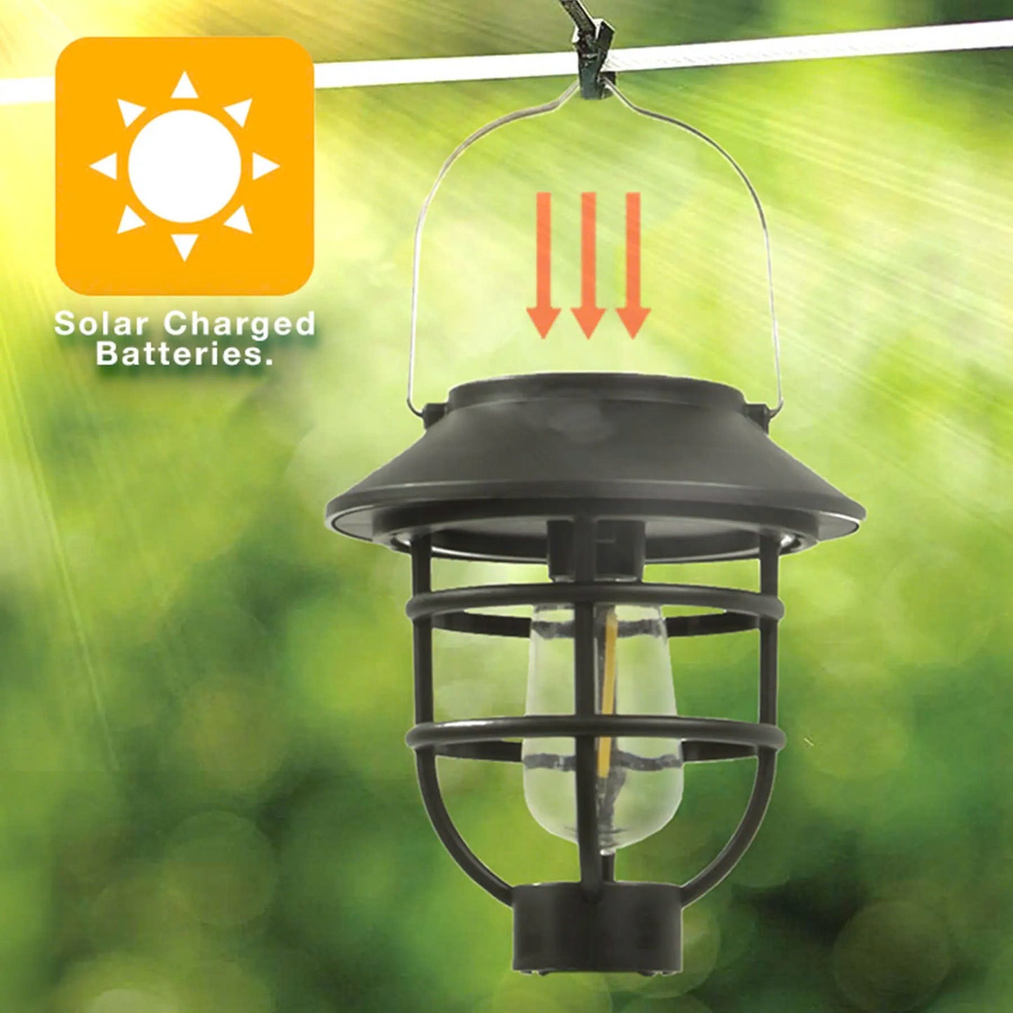 2-In-1 Solar Stake & Hanging Light $5/pcs. Set of 4pcs $19.99