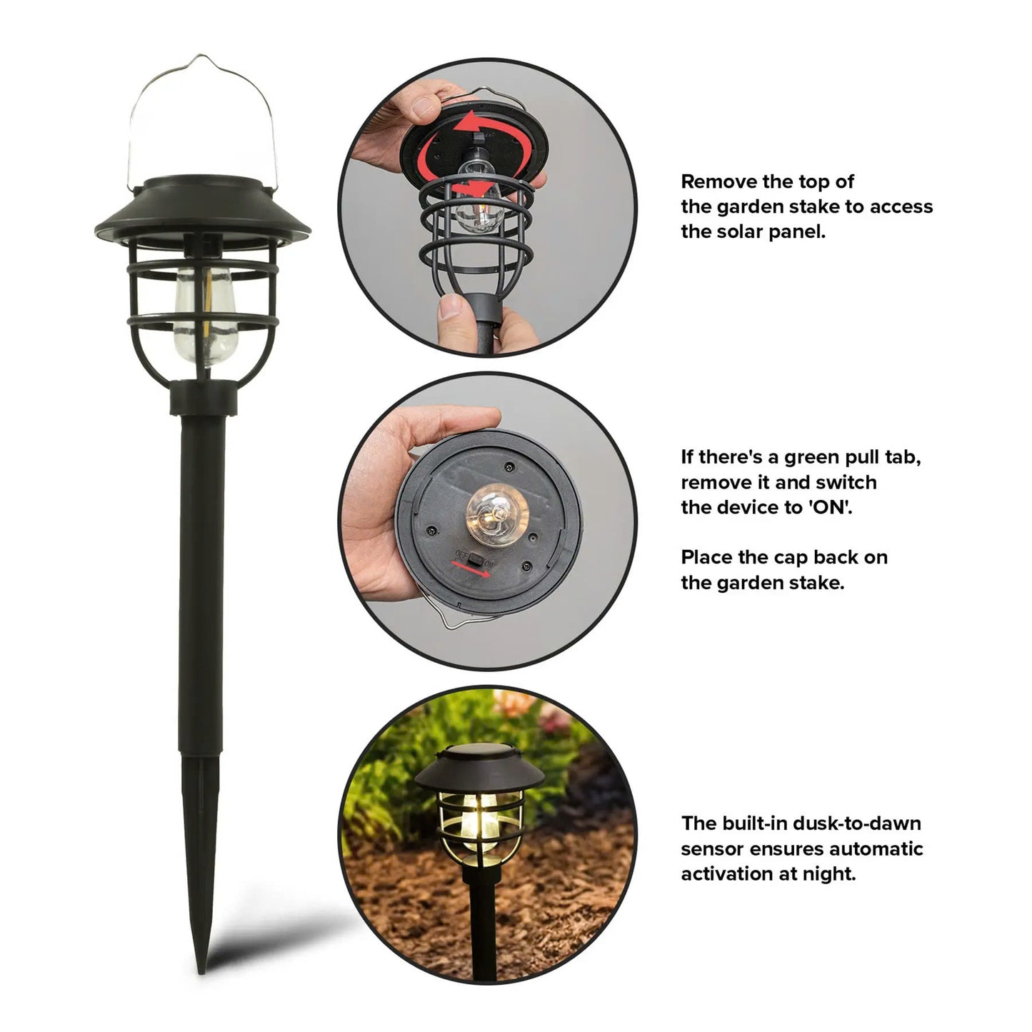 2-In-1 Solar Stake & Hanging Light $5/pcs. Set of 4pcs $19.99