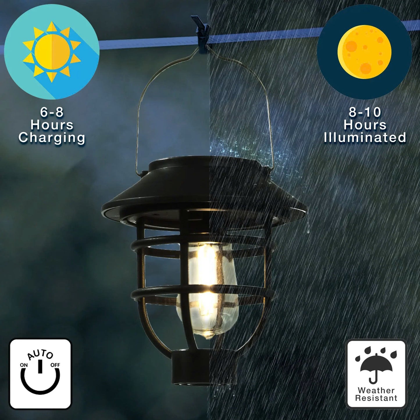 2-In-1 Solar Stake & Hanging Light $5/pcs. Set of 4pcs $19.99