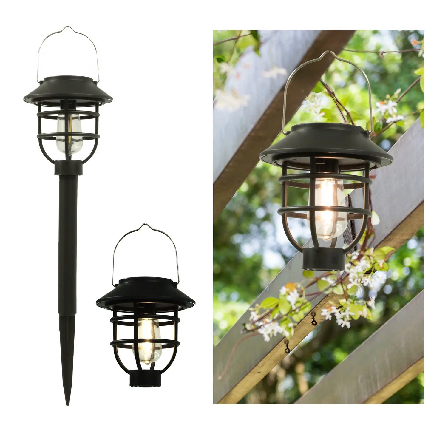 2-In-1 Solar Stake & Hanging Light $5/pcs. Set of 4pcs $19.99