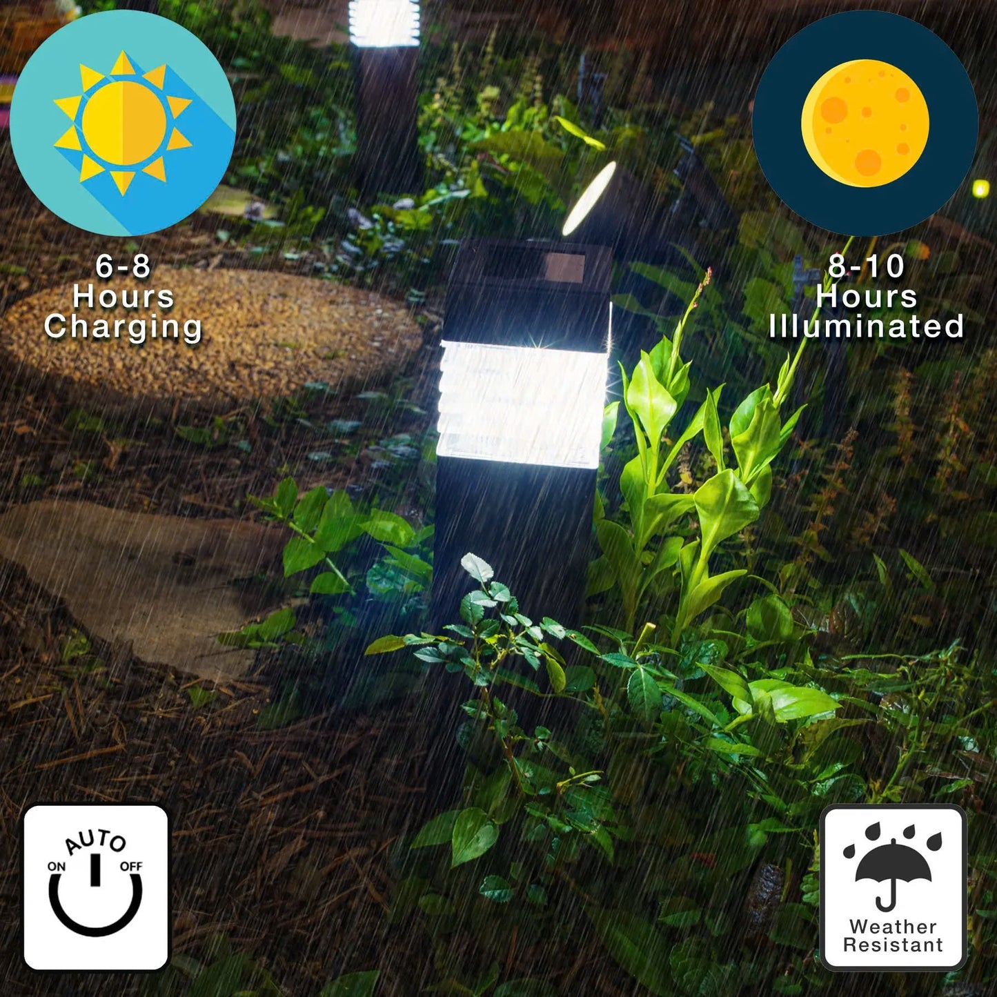 Column Solar Pathway Lights $4/pcs. Set of 4 $15.99