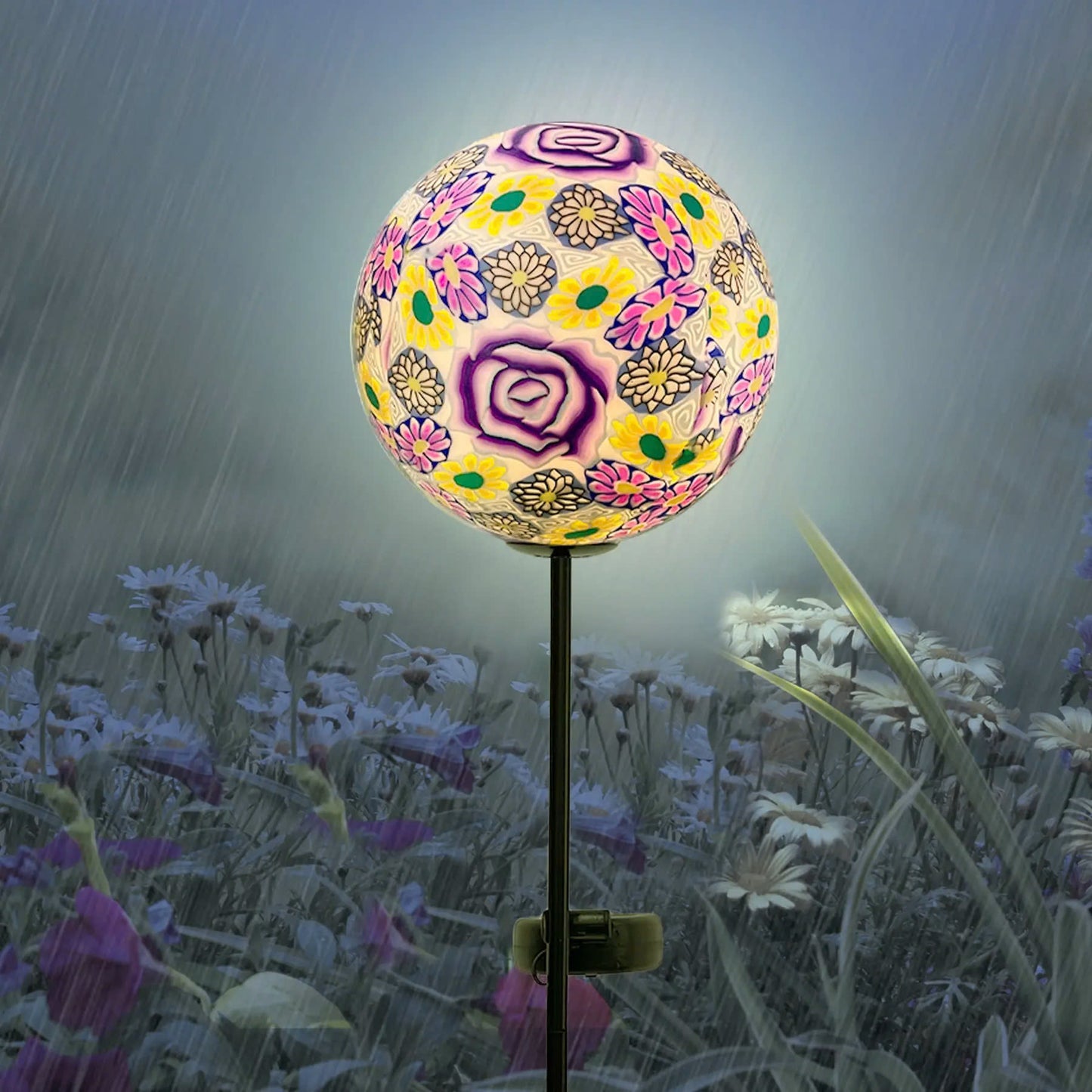 Paper Mache Ball Solar Garden Stake $19.99 (Orginal Price $44.99)