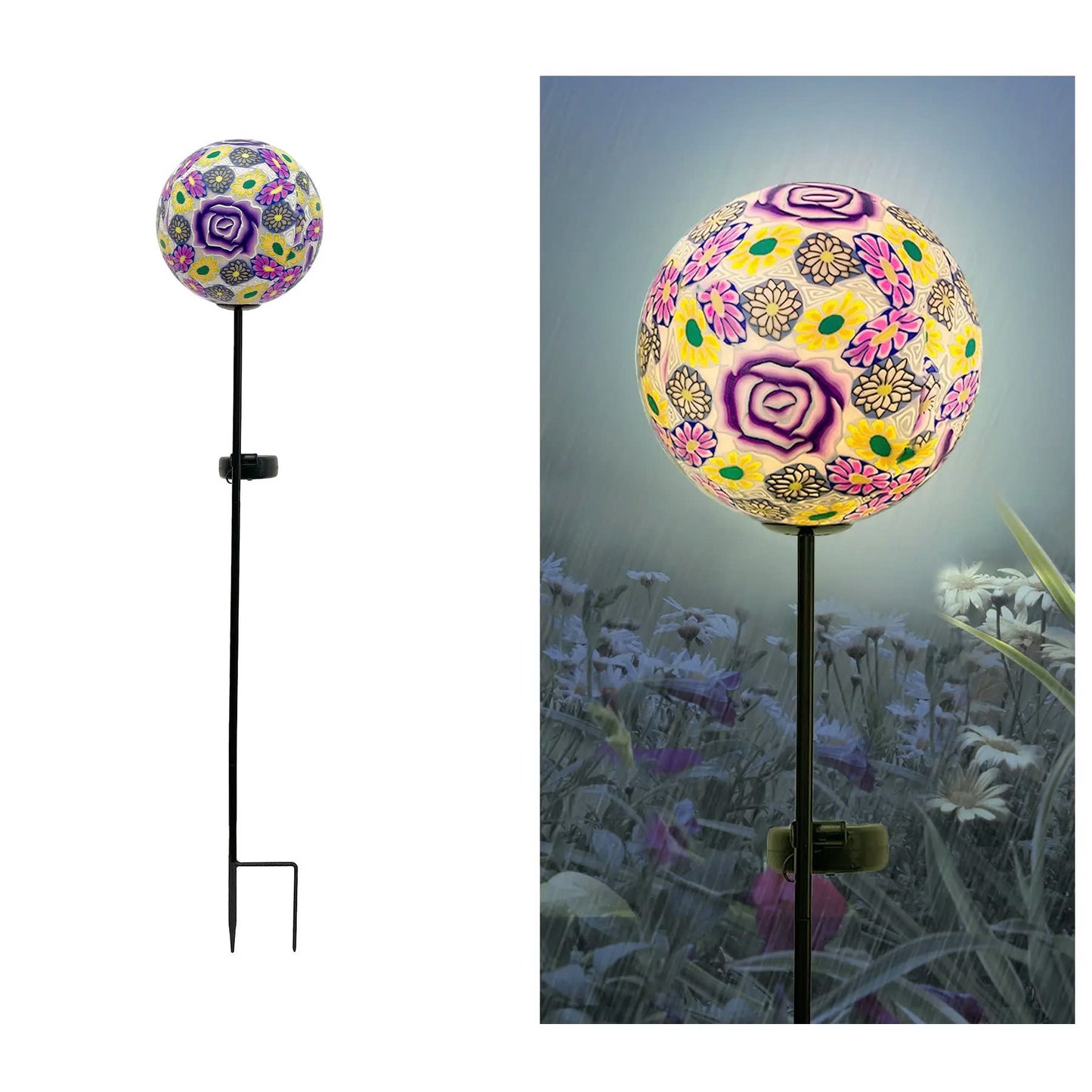 Paper Mache Ball Solar Garden Stake $19.99 (Orginal Price $44.99)