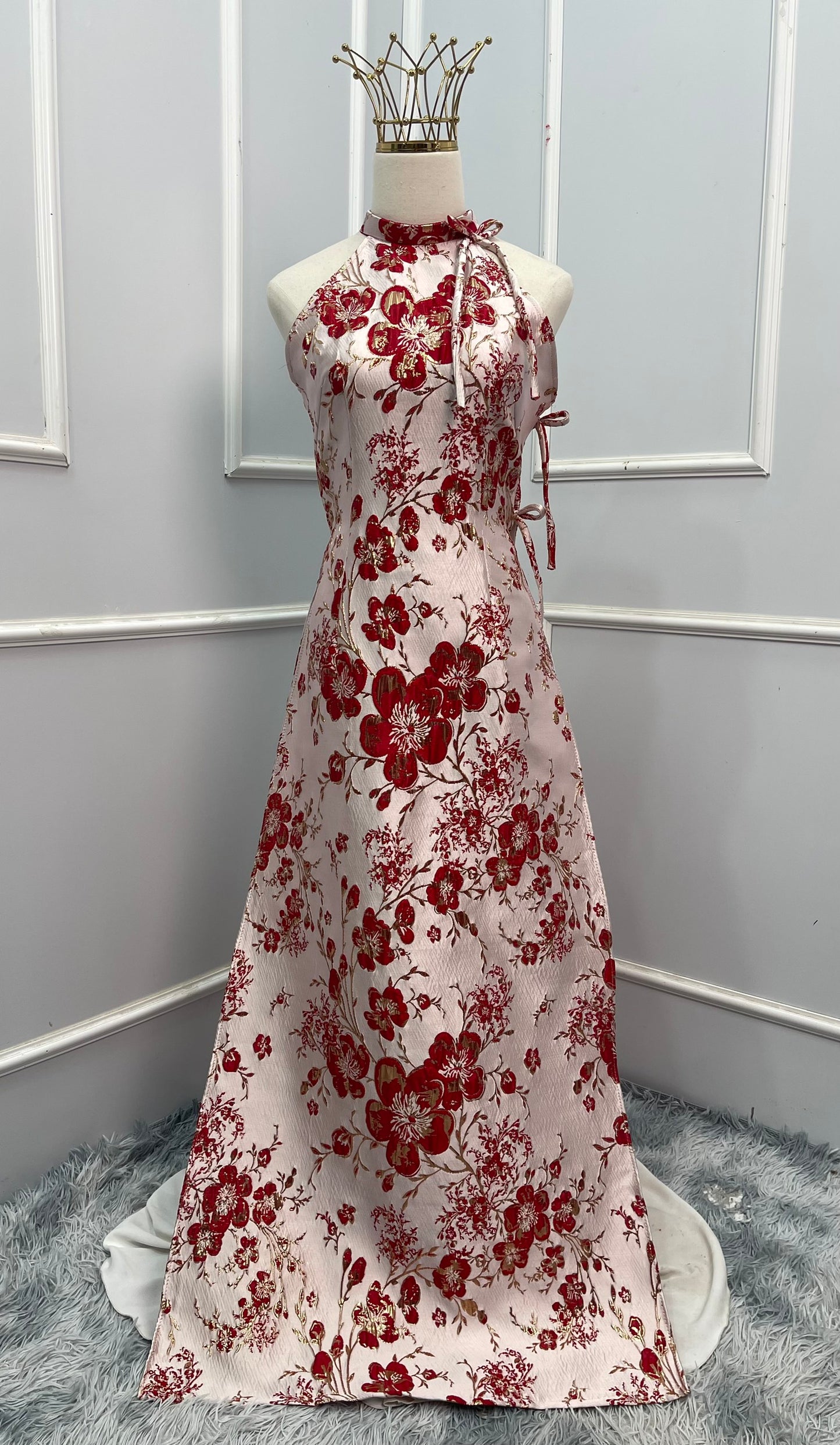 M1466 Áo only - Áo yếm hoa đỏ