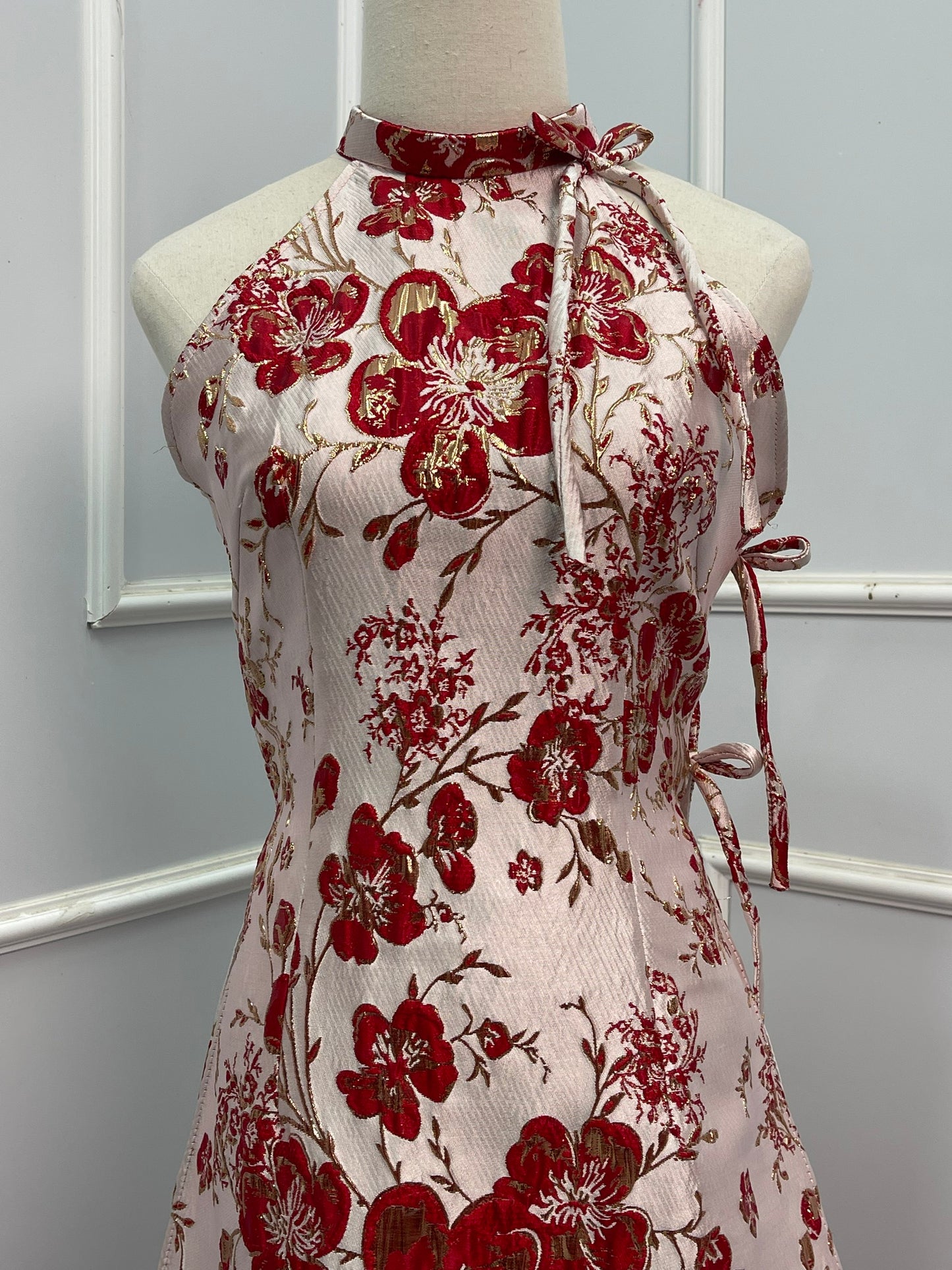 M1466 Áo only - Áo yếm hoa đỏ