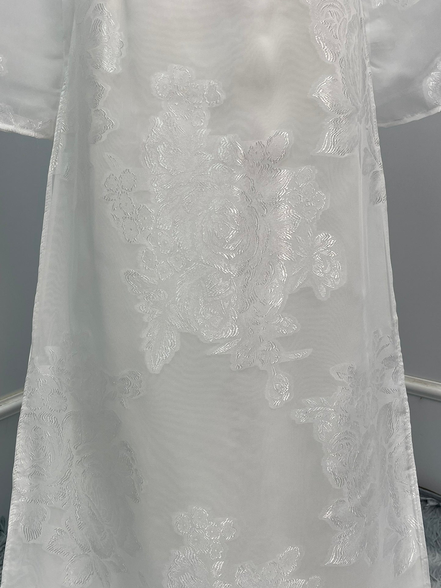 T480 Áo only - Áo dài tơ silk màu trắng