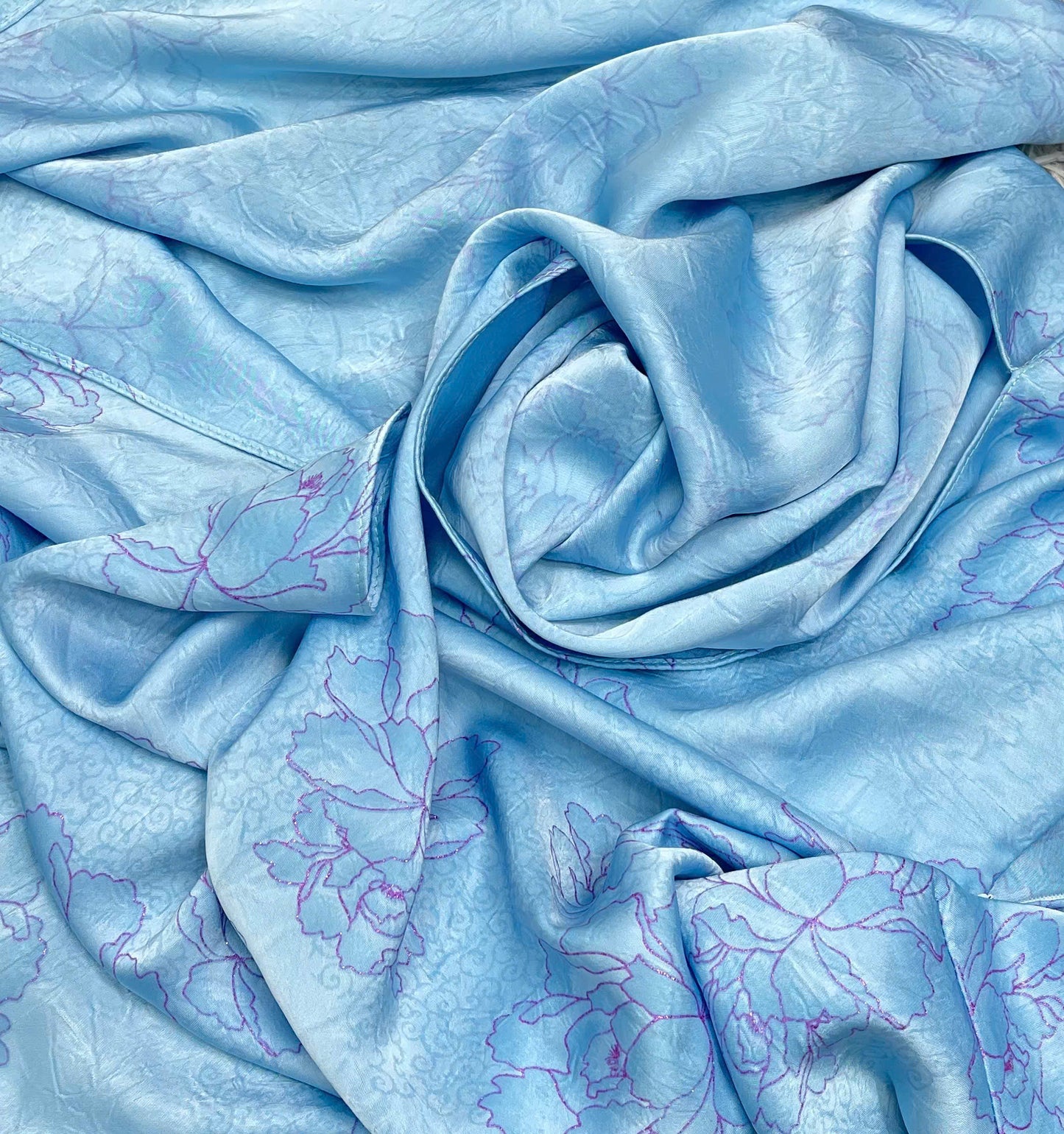 H129 Áo only - Áo dài lụa Hà lan in hoa