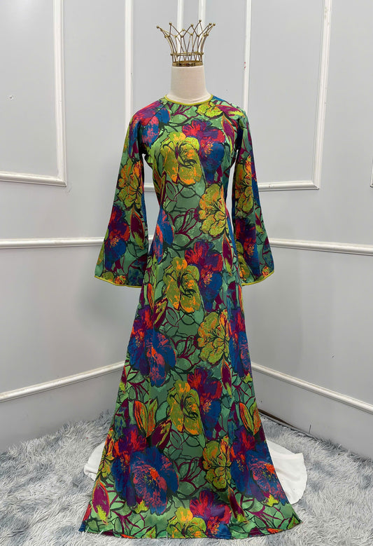 H160 Áo only - Áo dài vải tafta in sắc màu