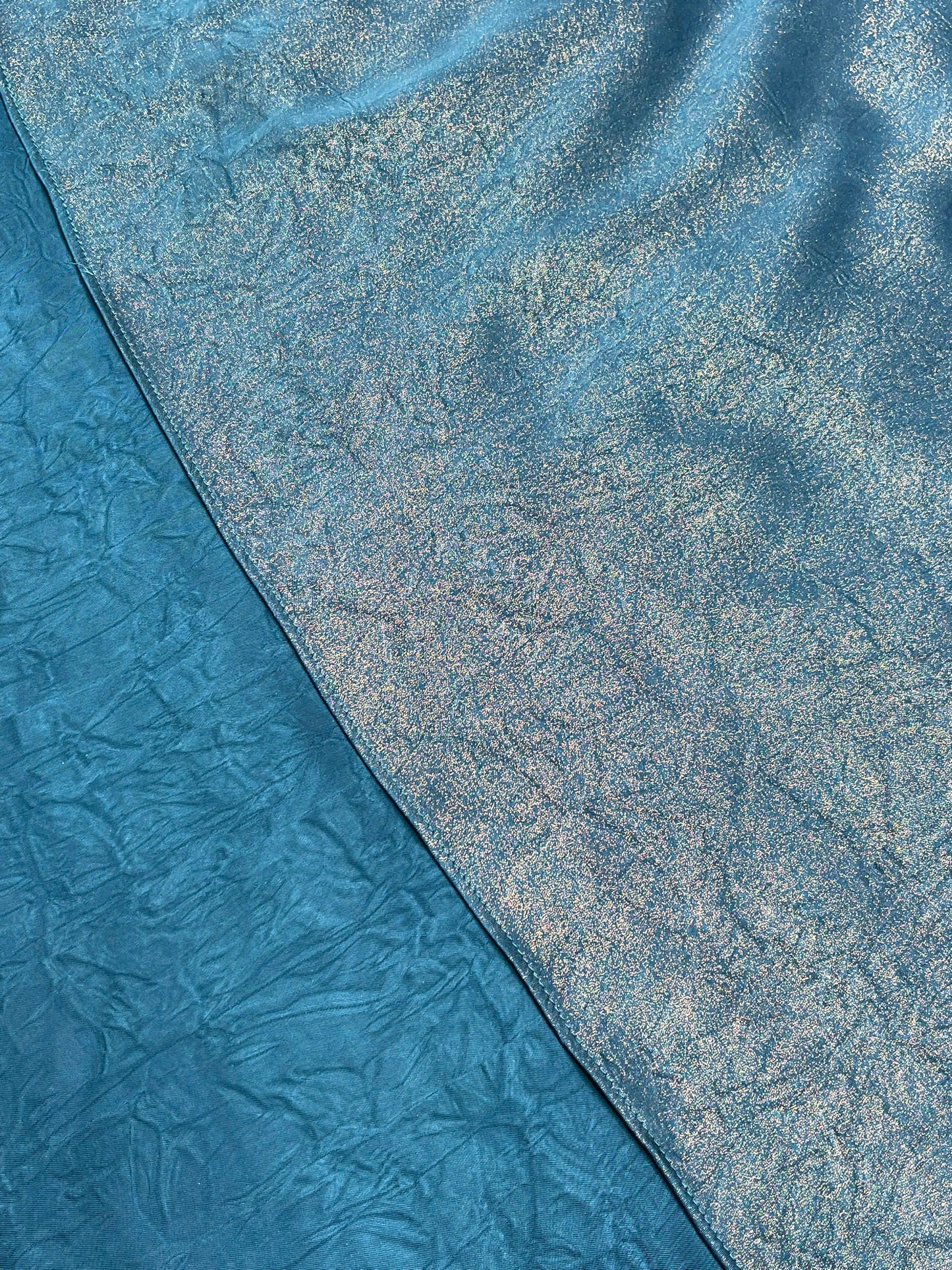 H170 Áo only - Áo dài lụa dubai màu xanh cổ vịt