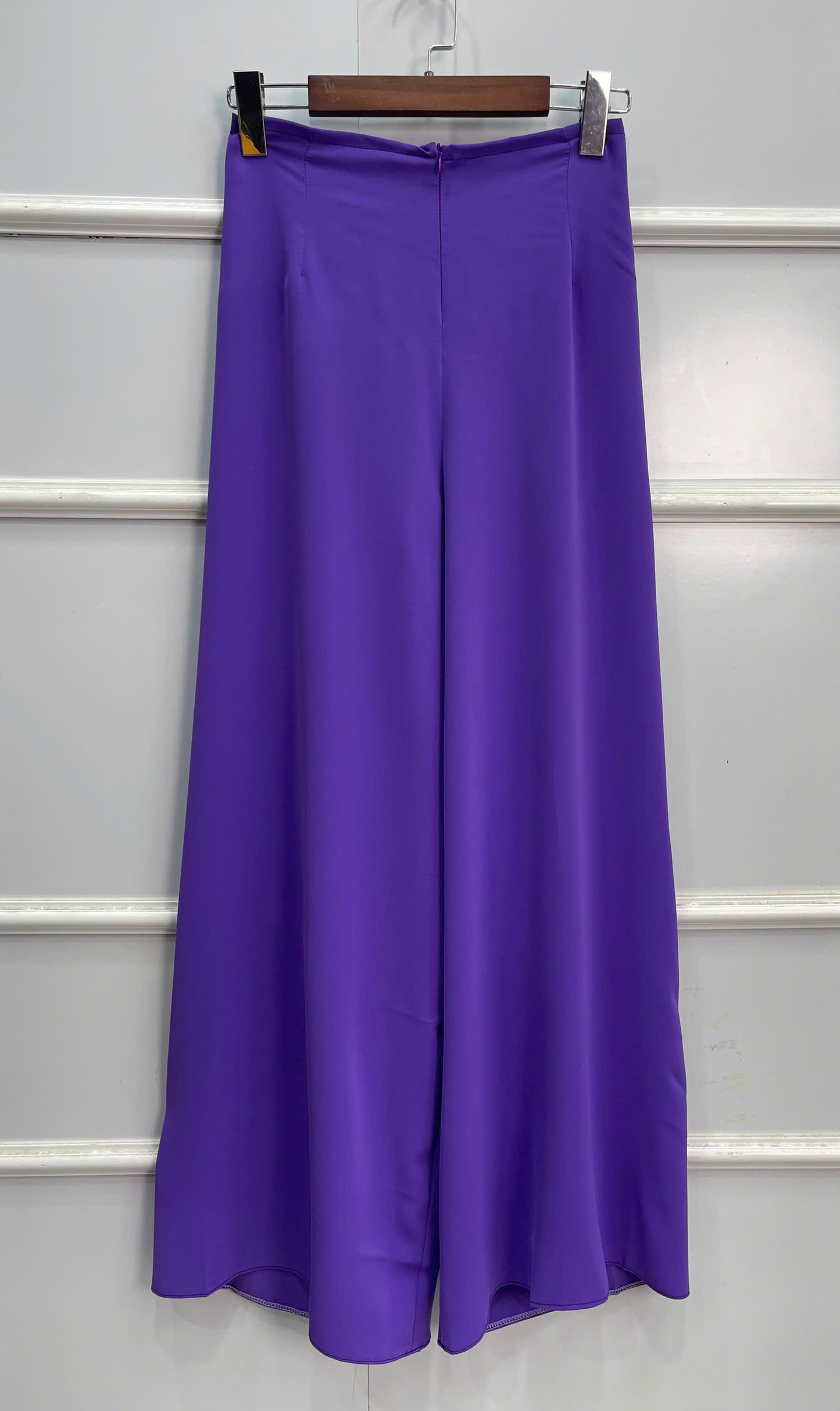 M251 Áo + quần - Áo dài lụa tím phối + quần cùng màu