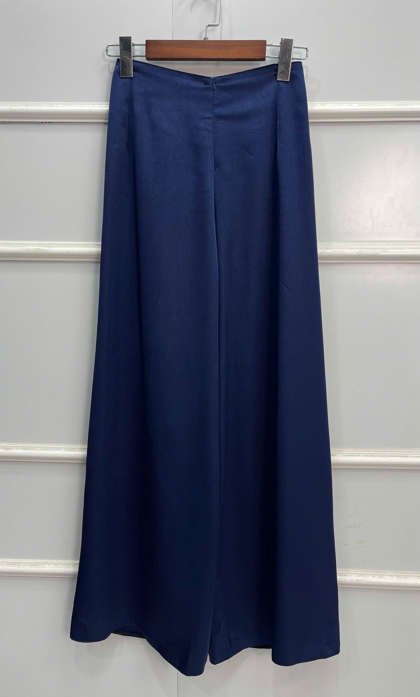 S213 1487 Áo + quần - Áo dài lụa hà lan đính kết màu xanh