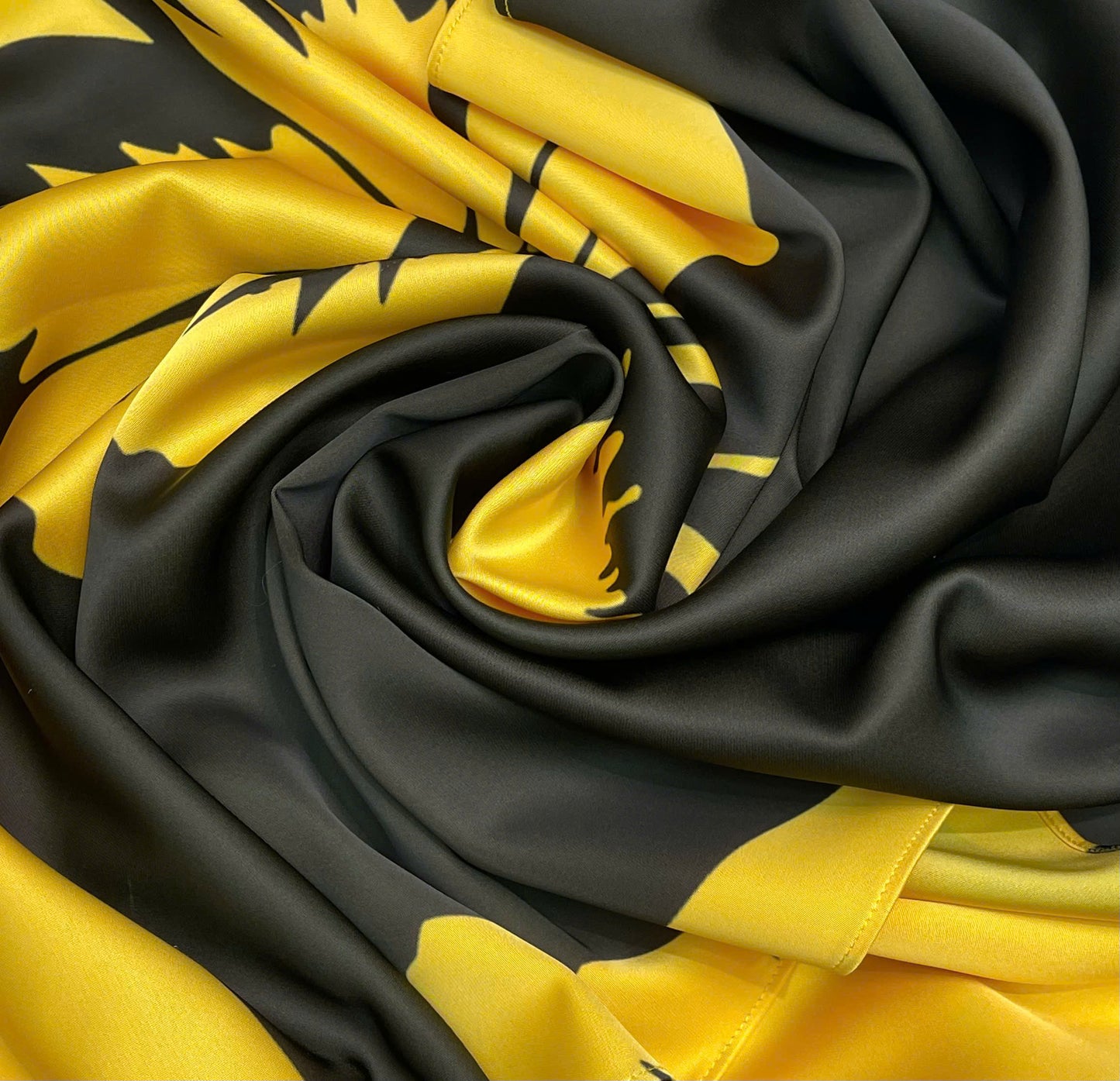 H305 1519 Áo only - Áo dài lụa ánh sao thiết kế màu vàng tươi