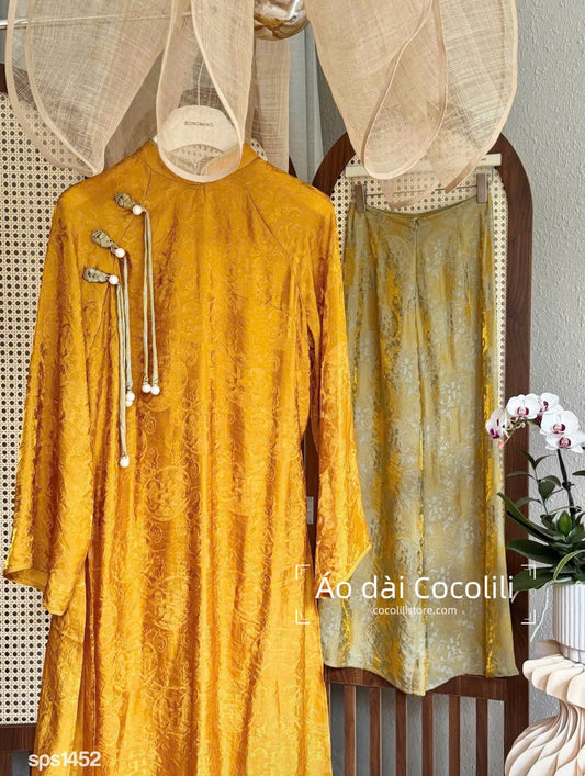 4787 Quần dáng suông tằm ánh kim tencel
