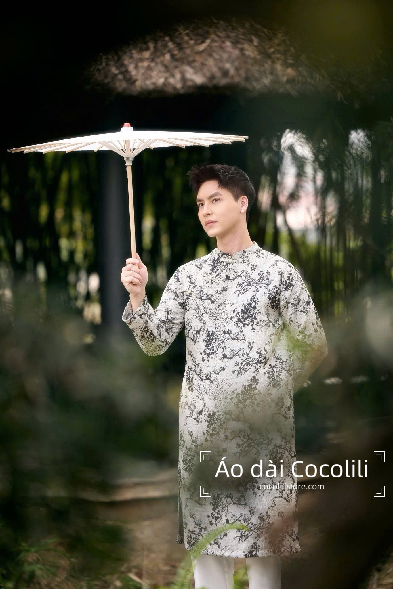 B155 3316 - Áo dài nam gấm cao cấp