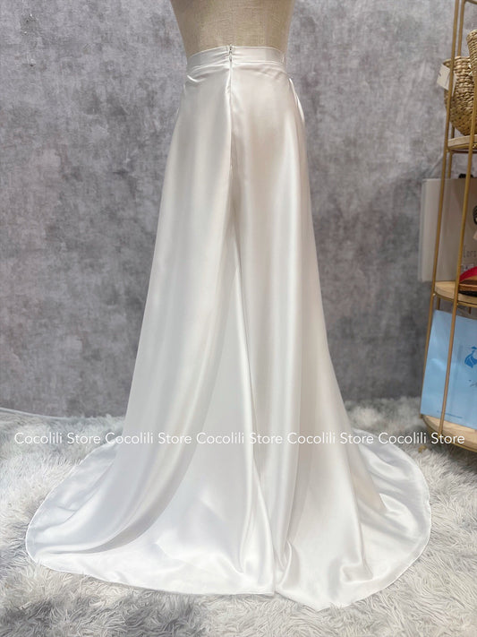 QV02 - Quần váy lụa phi nhật nam Trắng