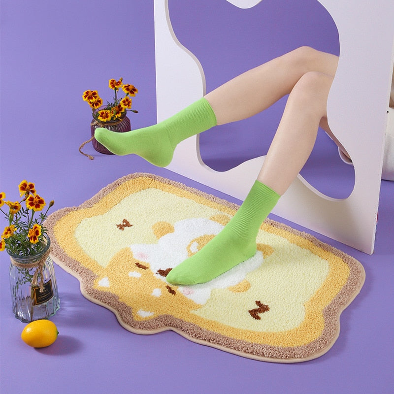 Pre Order - 2 Size Thảm Hình Khủng Long/ Shiba Inu/ Thỏ Mèo Đệm Chất Lượng Cao Trong Nhà Phòng Tắm, Trang Trí Ban Công - Cocolilistore