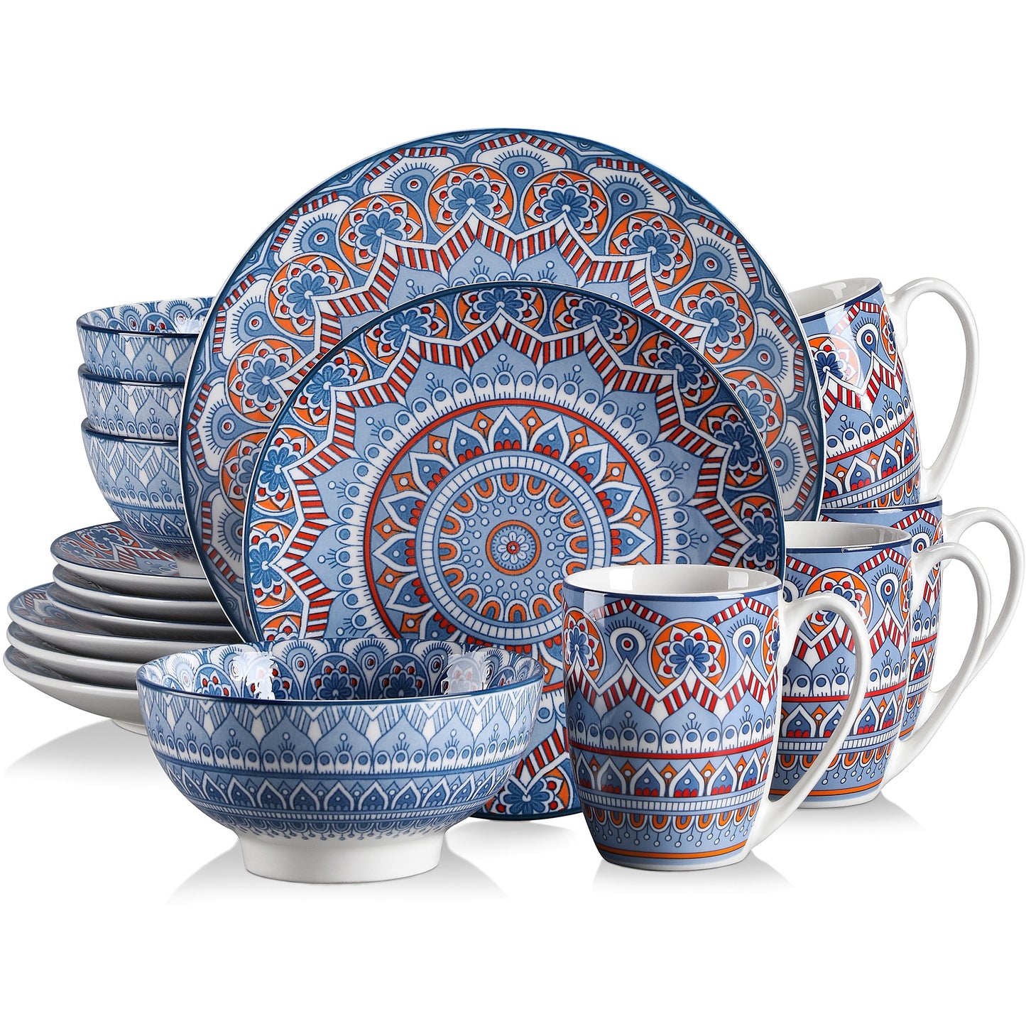 Pre-Order Set Bộ Đồ Ăn Bằng Sứ Màu Xanh Lá Cây Họa Tiết Boho - Cocolilistore