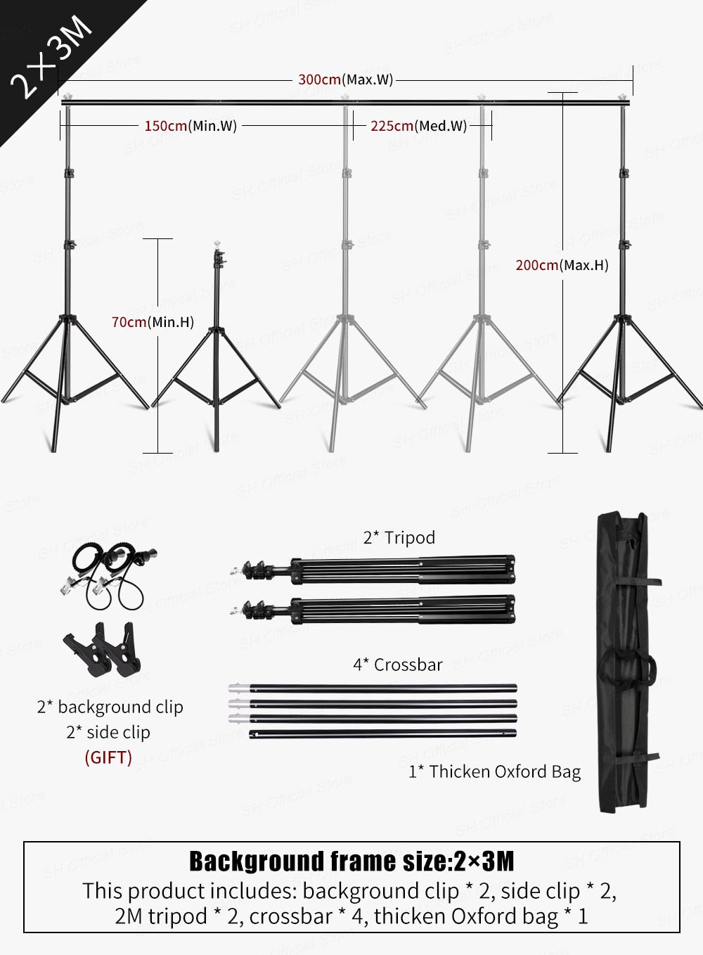 Pre Order - Chân Đế Chụp Ảnh, Hỗ Trợ Studio Ánh Sáng - Cocolilistore