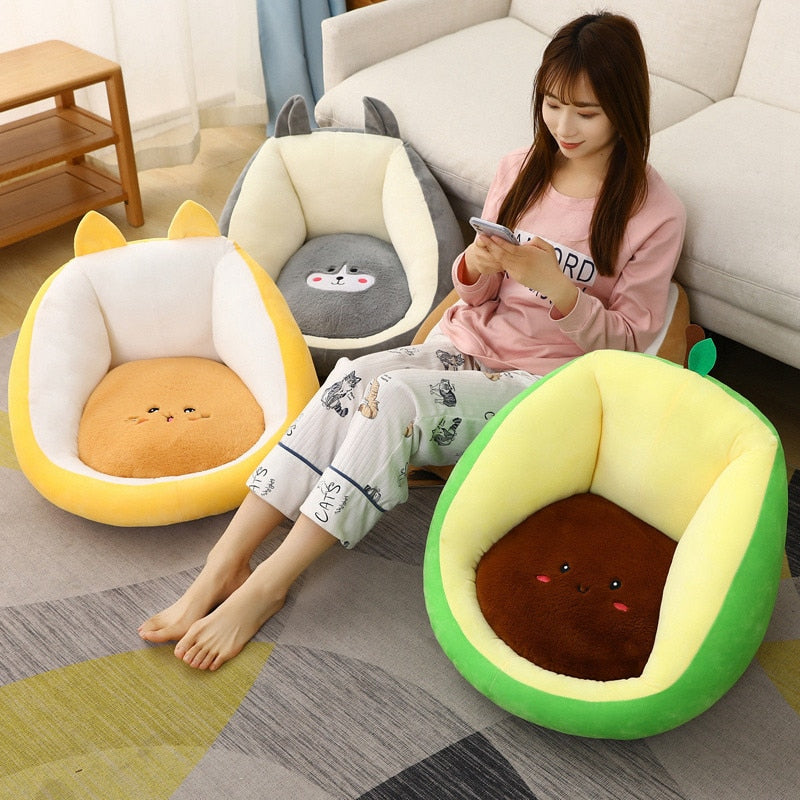 Pre Order - Đệm Nhồi Bông Mềm Bao Quanh Bảo Vệ Eo, Ghế Ngồi Dễ Thương Hình Các Con Vật - Cocolilistore