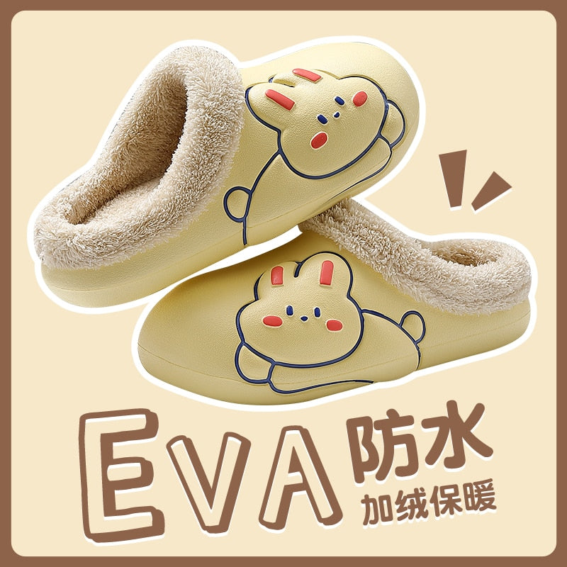 Pre Order - Giày Sang Trọng Dành Cho Phụ Nữ, Giày Nữ Đi Trong Nhà Chống Thấm Nước, Giày Hoạt Hình Gấu Dễ Thương - Cocolilistore