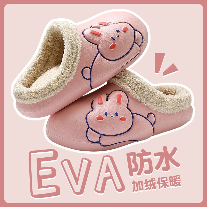 Pre Order - Giày Sang Trọng Dành Cho Phụ Nữ, Giày Nữ Đi Trong Nhà Chống Thấm Nước, Giày Hoạt Hình Gấu Dễ Thương - Cocolilistore