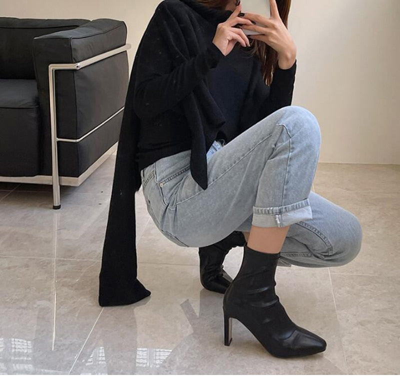 Pre-Order Boot Thu Đông cho nữ thời trang, dáng mũi nhọn. - Cocolilistore