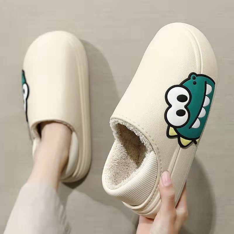 Pre Order - Giày Sang Trọng Dành Cho Phụ Nữ, Giày Nữ Đi Trong Nhà Chống Thấm Nước, Giày Hoạt Hình Gấu Dễ Thương - Cocolilistore